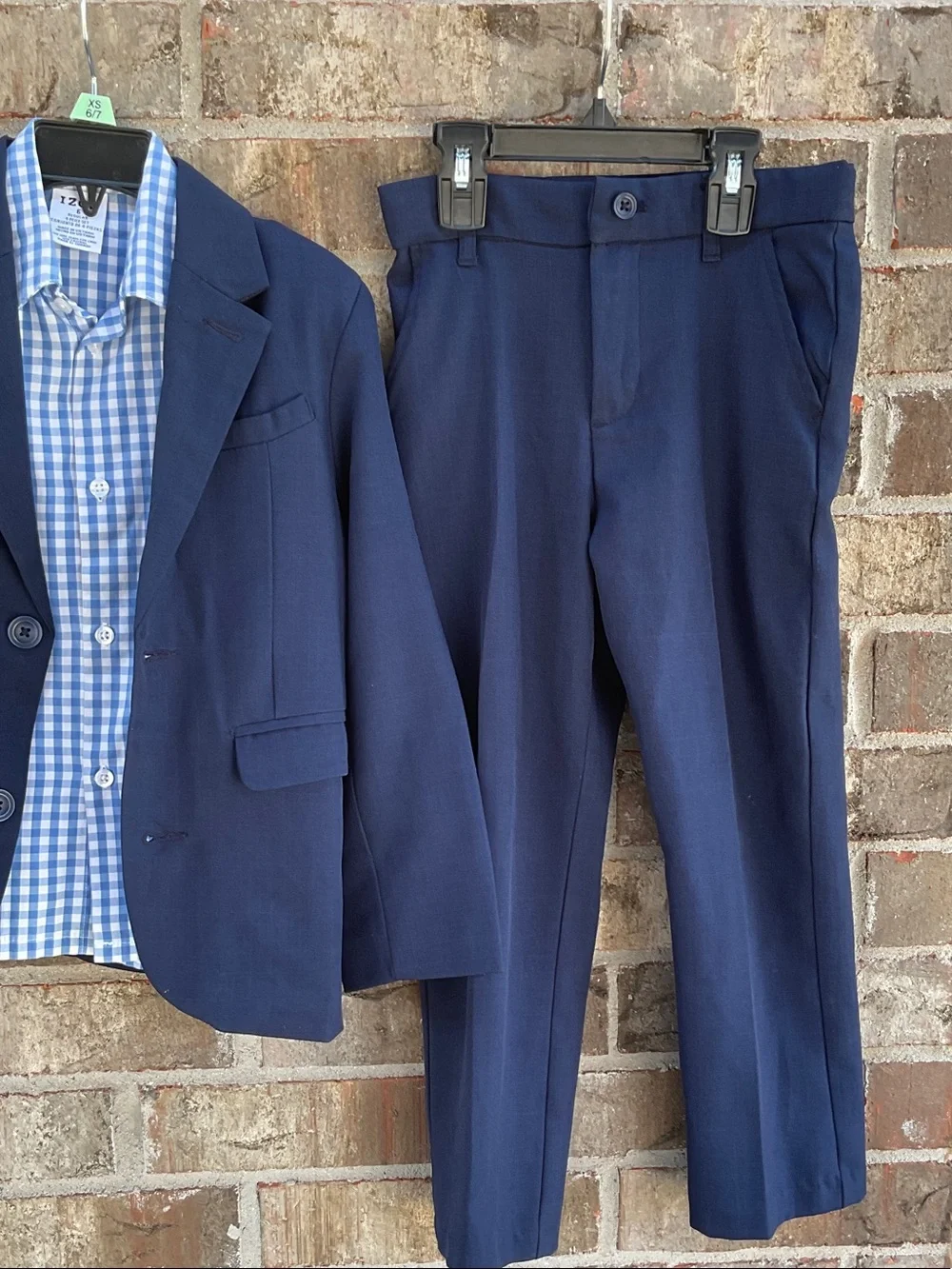 Take 50% OFF- 3pcs Boys Navy Two-Piece Suit Jacket & Pants Set, Size-6